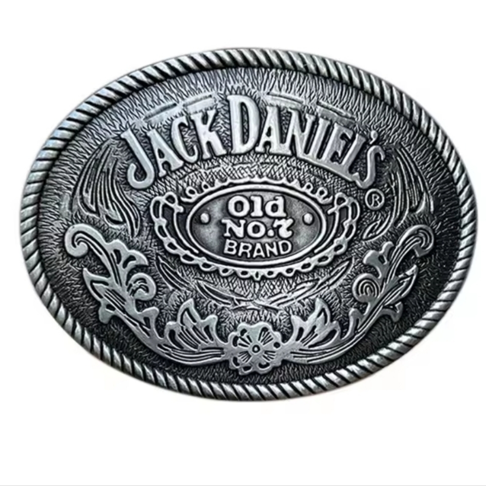 New Jack Daniels Whiskey Silver Oval Belt Buckle